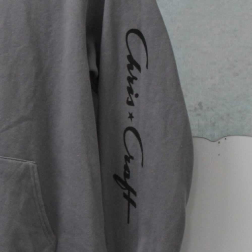 Gray Chris-Craft Hoodie with white drawstring - Medium - Picture 2 of 2